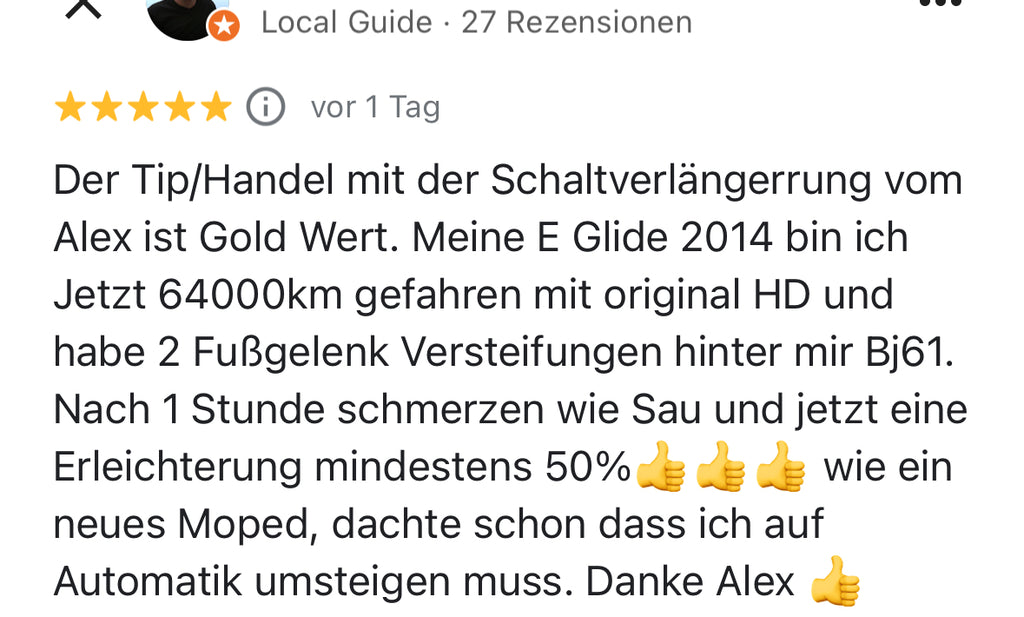 RealCustomeyer Shift Real – Schalterleichterung für verschiedene Harley Davidson Modelle