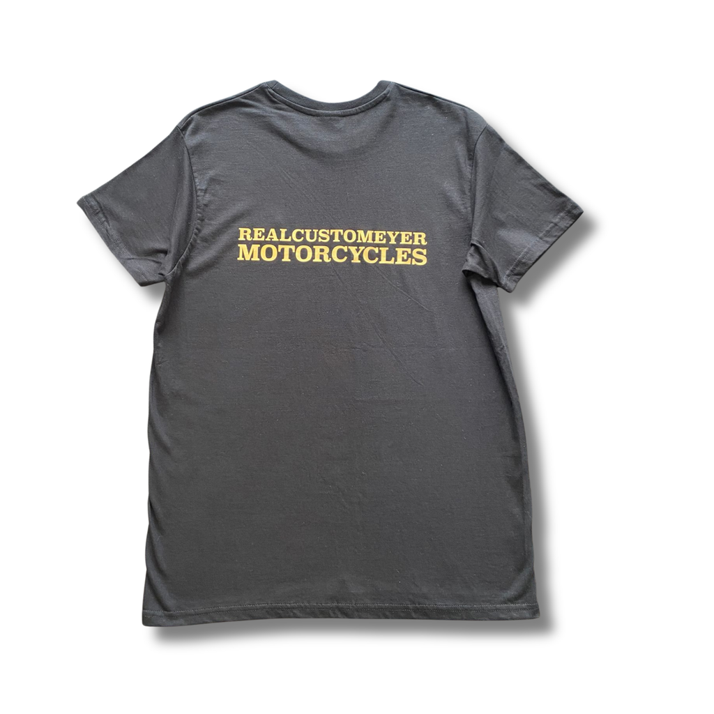 RealCustomeyer® Schwarzes Logo-Shirt – Kurzarm mit Rückendruck