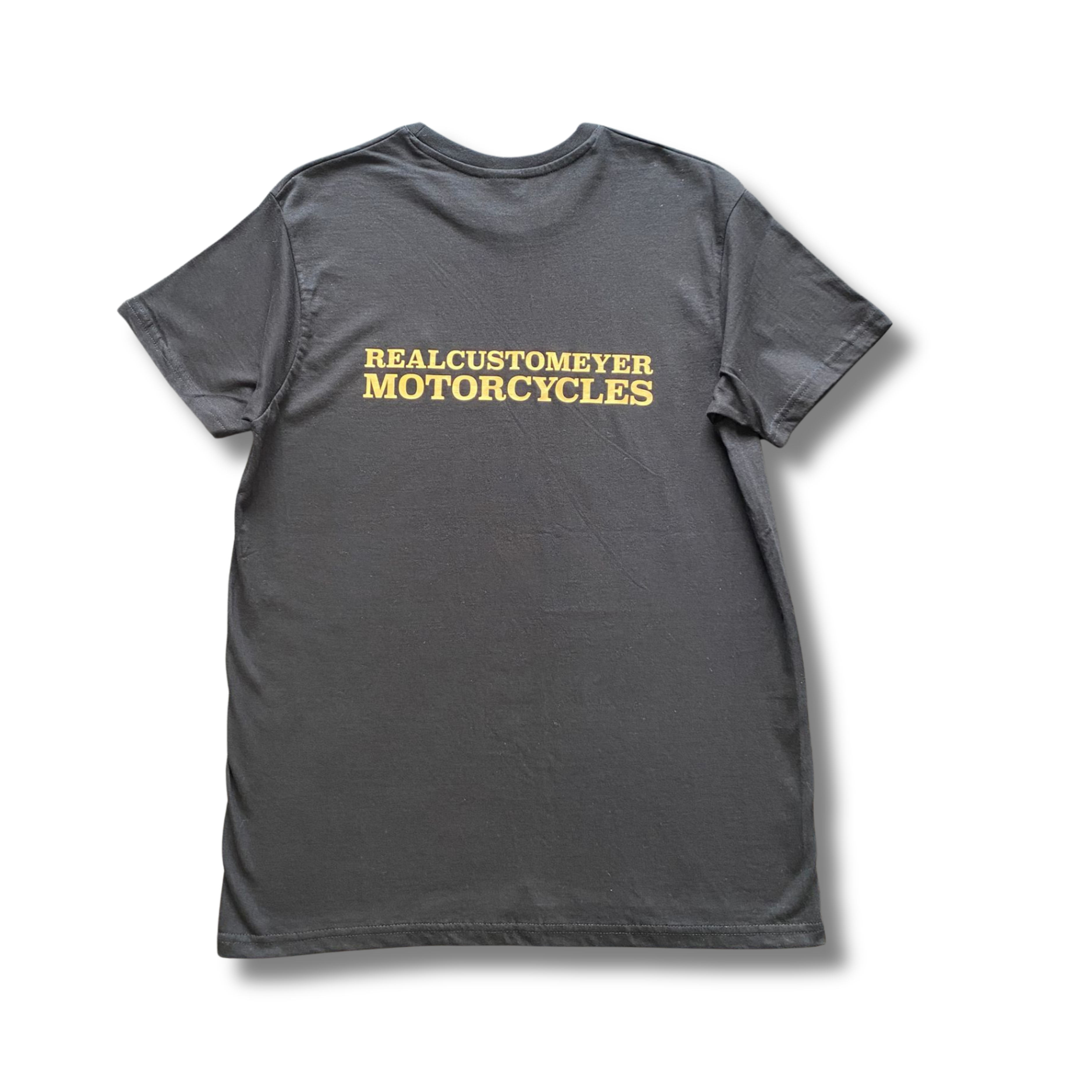 RealCustomeyer® Schwarzes Logo-Shirt – Kurzarm mit Rückendruck